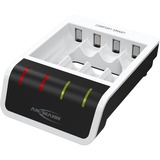 Ansmann Comfort Smart Pile domestique USB, Chargeur Blanc/Noir, Hybrides nickel-métal (NiMH), AA, AAA