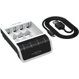 Ansmann Comfort Smart Pile domestique USB, Chargeur Blanc/Noir, Hybrides nickel-métal (NiMH), AA, AAA