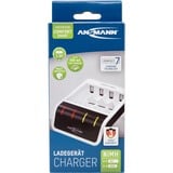 Ansmann Comfort Smart Pile domestique USB, Chargeur Blanc/Noir, Hybrides nickel-métal (NiMH), AA, AAA