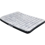 Bestway 80" x 60" x 12"/2.03m x 1.52m x 30cm Tritech Airbed Queen Fashion Flock Built-in AC Pump, Lit d’air Gris clair/Noir, Double matelas, Pompe à air intégrée