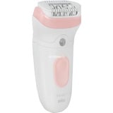 Braun Silk-épil 7 7-000 Rose, Blanc, Appareil à épiler Blanc/Rose, Rose, Blanc, Aisselles, 0,5 mm, Batterie, Allemagne