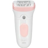 Braun Silk-épil 7 7-000 Rose, Blanc, Appareil à épiler Blanc/Rose, Rose, Blanc, Aisselles, 0,5 mm, Batterie, Allemagne