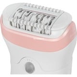 Braun Silk-épil 7 7-000 Rose, Blanc, Appareil à épiler Blanc/Rose, Rose, Blanc, Aisselles, 0,5 mm, Batterie, Allemagne
