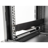 DeLOCK 66885 accessoire de racks Équerre de fixation, Rails Noir, Équerre de fixation, Noir, Métal, 48,3 cm (19"), 368 mm, 60 mm