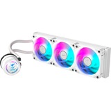GIGABYTE AORUS WATERFORCE II 360 ICE Refroidisseur liquide pour processeur AIO - 3x ventilateurs ARGB de 120 mm, mécanisme d'emboîtement coulissant, DAISY-CHAIN, compatible avec Intel LGA 1851 et AMD AM5, Watercooling Blanc, mécanisme d'emboîtement coulissant, DAISY-CHAIN, compatible avec Intel LGA 1851 et AMD AM5, Refroidisseur de liquide tout-en-un, 12 cm, Blanc