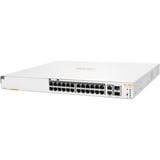 Hewlett Packard Enterprise Aruba Instant On 1960 24G 20p Class4 4p Class6 PoE 2XGT 2SFP+ 370W Géré L2+ Gigabit Ethernet (10/100/1000) Connexion Ethernet, supportant l'alimentation via ce port (PoE) 1U Blanc, Switch Géré, L2+, Gigabit Ethernet (10/100/1000), Connexion Ethernet, supportant l'alimentation via ce port (PoE), Grille de montage, 1U