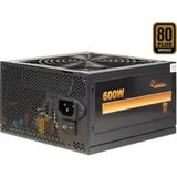 Inter-Tech Argus BPS-600 unité d'alimentation d'énergie 20+4 pin ATX ATX Noir alimentation 600 watt Noir, 4x PCIe, 600 W, 100 - 240 V, 47 - 63 Hz, 8/4 A, 100 W, 520 W