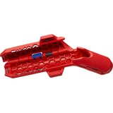 KNIPEX ErgoStrip Bleu, Rouge pince à dénuder, Abisolier et outil de démontage Rouge/Bleu, 1,3 cm, 8 mm, Plastique, Bleu, Rouge, 13,5 cm, 74 g