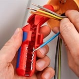 KNIPEX ErgoStrip Bleu, Rouge pince à dénuder, Abisolier et outil de démontage Rouge/Bleu, 1,3 cm, 8 mm, Plastique, Bleu, Rouge, 13,5 cm, 74 g