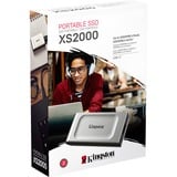 Kingston XS2000 Portable, 4 To SSD externe Argent/Noir, SXS2000/2000G, USB-C 3.2 (20 Gbit/s)