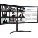 LG 34WR55QK-B écran plat de PC 86,4 cm (34") 3440 x 1440 pixels Wide Quad HD Noir Moniteur UltraWide incurvé  Noir, 86,4 cm (34"), 3440 x 1440 pixels, Wide Quad HD, 5 ms, Noir