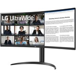 LG 34WR55QK-B écran plat de PC 86,4 cm (34") 3440 x 1440 pixels Wide Quad HD Noir Moniteur UltraWide incurvé  Noir, 86,4 cm (34"), 3440 x 1440 pixels, Wide Quad HD, 5 ms, Noir