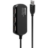 Lindy Rallonge active USB 2.0 Pro avec Hub 4 ports, 12m, Hub USB 12m, 480 Mbit/s, Noir, 12 m, Win ME, 2000, XP, Vista Mac OS Linux, 463 g, USB 2.0/1.1