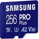 SAMSUNG PRO Plus 256 GB microSDXC (2023), Carte mémoire Bleu, UHS-I U3, Class 10, V30, A2