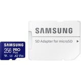 Samsung PRO Plus 256 GB microSDXC (2023), Carte mémoire Bleu, UHS-I U3, Class 10, V30, A2