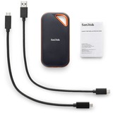 SanDisk Extreme PRO Portable 2000 Go Noir SSD externe Noir/Orange, 2000 Go, USB Type-C, 3.2 Gen 2 (3.1 Gen 2), 2000 Mo/s, Protection par mot de passe, Noir