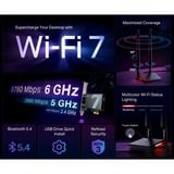 TP-Link Archer TBE550E BE9300 Wi-Fi 7 Bluetooth 5.4 PCIe, Adaptateur WLAN 