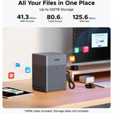 UGREEN DH4300 Plus NAS Mini Tower 8 Go LPPDDR4X UGOS Pro Gris Noir, NAS, Mini Tower, 8 Go, LPPDDR4X, UGOS Pro, Gris