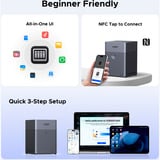 UGREEN DH4300 Plus NAS Mini Tower 8 Go LPPDDR4X UGOS Pro Gris Noir, NAS, Mini Tower, 8 Go, LPPDDR4X, UGOS Pro, Gris