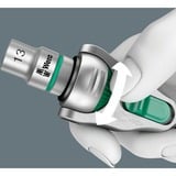 Wera 8100 SA/SC 2 Jeu de douilles Zyklop, Set d'outils Noir/Vert, Clé à cliquet de 43 pièces avec tête pivotante