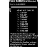 Wera 967/9 TX BO Multicolore 1 Jeu de clés, 9 pièces, Tournevis BlackLaser