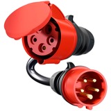 go-e Adaptateur pour Gemini flex 22 kW, CEE rouge triphasé 32A > CEE rouge 16A Noir