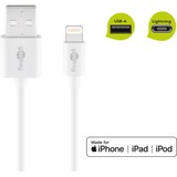 goobay 72905 câble Lightning 0,5 m Blanc Blanc, 0,5 m, Lightning, USB A, Mâle, Mâle, Blanc