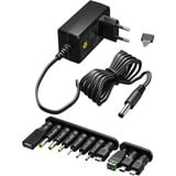 goobay Alimentation universelle 3 - 12V, 27 Watt, Bloc d'alimentation Noir