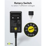 goobay Alimentation universelle 3 - 12V, 27 Watt, Bloc d'alimentation Noir