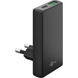 goobay Chargeur rapide double USB-C/A PD GaN 90° Noir