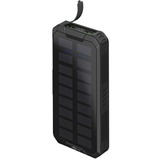 goobay Powerbank de charge rapide extérieure 20.000 mAh avec solaire Noir