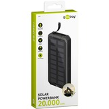 goobay Powerbank de charge rapide extérieure 20.000 mAh avec solaire Noir