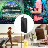 goobay Powerbank de charge rapide extérieure 20.000 mAh avec solaire Noir