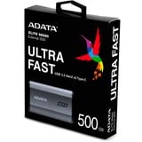 ADATA SE880 500 Go USB Type-C 3.2 Gen 2 (3.1 Gen 2) Wifi Gris SSD externe Gris, 500 Go, USB Type-C, 3.2 Gen 2 (3.1 Gen 2), 2000 Mo/s, Gris