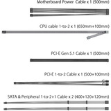ASUS TUF Gaming 850W Gold EVO alimentation  modulaire 750 watt Noir, 1x 12V-2x6, 2x PCIe