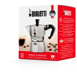 Bialetti Moka Express 0,06 L Aluminium, Noir, Machine à expresso Argent, 0,06 L, Aluminium, Noir, 1 tasses, Aluminium, Moka Express, CE