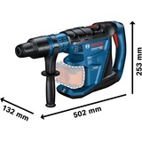 Bosch Marteau-piqueur sans fil GoH 18V-40 C Professional, Marteau piqueur Bleu/Noir, SDS Max, Noir, Bleu, Rouge, Moteur sans balai, 4 cm, 360 tr/min, 9 J