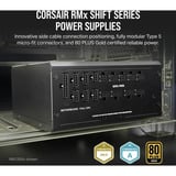 Corsair RM1000x SHIFT Plus Gold Reconditionné alimentation  modulaire 1000 watt Noir, 1x 12V-2x6, 4x PCIe