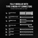 Corsair RM1000x SHIFT Plus Gold Reconditionné alimentation modulaire 1000 watt Noir, 1x 12V-2x6, 4x PCIe