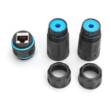 Digitus Coupleur de connexion extérieure CAT.6A, IP68, RJ-45, Raccord Noir