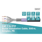 Digitus Câble d'enfouissement professionnel Cat.7 S/FTP, simplex, PE Noir