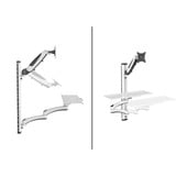 Digitus Poste de travail (moniteur, clavier, souris) montage mural Blanc/Noir