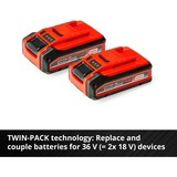 EINHELL Batterie Einh 18V 4,0Ah Power-X-Change Plus Rouge/Noir