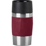 Emsa Mug Thermos Compact, Gobelet thermique Bordeaux/en acier inoxydable