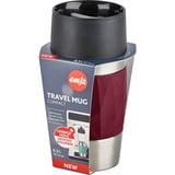 Emsa Mug Thermos Compact, Gobelet thermique Bordeaux/en acier inoxydable