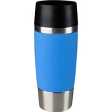 Emsa TRAVEL MUG Tasse Cyan, Gobelet Bleu clair/en acier inoxydable, Unique, 0,36 L, Cyan, Acier inoxydable