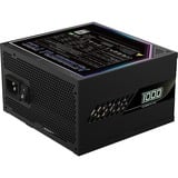 GIGABYTE GP-AE1000PM PG5 alimentation modulaire 1000 watt Noir, 1x 12VHPWR, 6x PCIe, 80 PLUS Platinum, Conception entièrement modulaire, Ventilateur de 120 mm, Compatible ATX 3.0, Prise EU, 1000 W, 100 - 240 V, 50/60 Hz, 15 - 6.5 A, Actif, 125 W