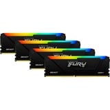 Kingston FURY 128 Go DDR4-3600 (4x 32 Go) mémoire vive Noir, KF436C18BB2AK4/128, XMP 2.0