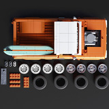 Mattel Brick Shop Hot Wheels Custom '62 Chevy Pickup, Jouets de construction Jeu de construction, 10 an(s), Plastique, 856 pièce(s), 1,77 kg