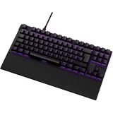 NZXT KB-1TKDE-BR clavier USB QWERTZ Allemand Noir, clavier gaming Noir, Layout DE, Gateron Red, Sans clé (80 - 87%), USB, Clavier mécanique, QWERTZ, LED, Noir